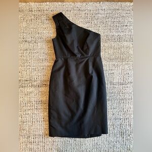 J. Crew Elegant Black One-Shoulder Dress